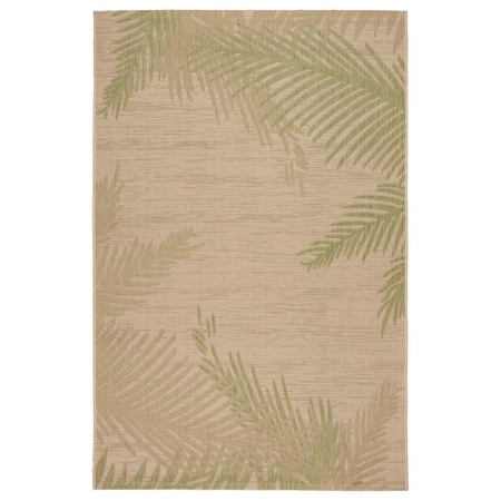 Homeroots 5 x 7 ft. Green Palms Indoor & Outdoor Area Rug 393734